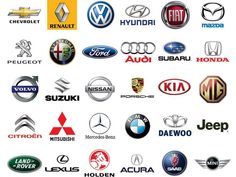 many different car logos are shown in this image, and there is no image to describe