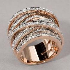 Bling Rings, I Love Jewelry, Gorgeous Jewelry, Ring Verlobung, Rose Gold Ring, Beautiful Rings, Ring Designs