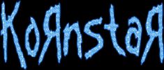 the word kornst is written in blue on a black background