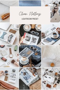 the clean and tidy lightroom preset is filled with various items to take care of