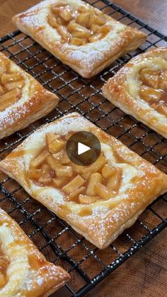 apple pies cooling on a wire rack