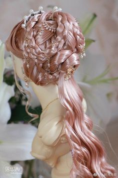 Fancy Blonde Hairstyles, Hyper Feminine Hairstyles, Intricate Hairstyles For Long Hair, Fantasy Hair Styles Princesses, Ornate Hairstyles, Fantasy Hairstyles Princesses, Long Fairy Hair, Fantasy Updo, Royal Hairstyles Princesses