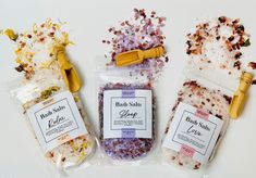 Bath Salts Natural Aromatherapy Bath Soak Gift Idea Bath - Etsy Bath Salt Containers, Business Planners, Bath Salt Gift Set, Bath Salts Gift, Natural Bath Salts, Lavender Bath Salts, Cottage Witch, Traditional Weddings, Dream Bath