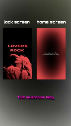 the poster for lover's rock is shown in black and red, with an image of a woman kissing her man