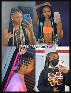 Braided Curly Hairstyles, Braiding Tips, Peekaboo Braids, Peekaboo Hair