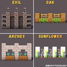 four different types of video game screens