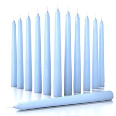 PRICES MAY VARY. Full colored candles - We do not save on the production of Candwax light blue dripless taper candles. So you can be sure that we do not paint taper candles just from the outside. Our 8 inch tapered candles are completely colored inside, when they start to burn you will not see white paraffin inside our taper candles light blue. Smooth and soft flame - Forget about flashes and ever-fading long candles. Thanks to well-checked production technology, our 8 inch taper candles do not Light Blue Candles, Dripless Taper Candles, Candles Long, Candles Taper, Blue Taper Candles, Emergency Candles, Blue Candlesticks, Tall Candles, Dripless Candles