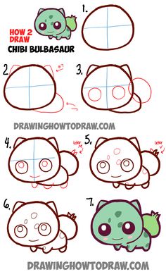 step by step drawing instructions for how to draw an adorable cartoon character from the pokemon movie