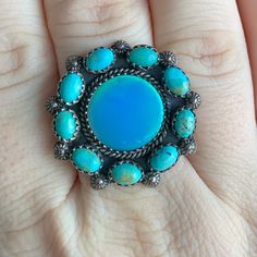 Turquoise & Galaxy Opal 925 Sterling Silver Ring With Super Comfortable Adjustable Band! Even More Beautiful In Person Turquoise Galaxy, Ring Color, Womens Jewelry Rings, 925 Sterling Silver Ring, Sterling Silver Ring, Silver Ring, Opal, Silver Rings, 925 Sterling Silver