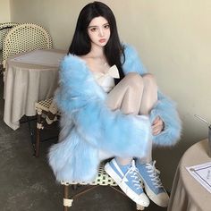 Home · sugarplum · Online Store Powered by Storenvy Blue Fur Coat, Bright Winter, Baddie Makeup, Blue Coats, Fashion Elegant, Fur Coats, Baddie Outfits Casual, Outfits Casual, Baddie Outfits