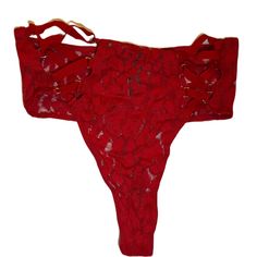 High Waisted Victoria’s Secret Red Panties Red Lace Brief Bottoms, Victoria's Secret Red Party Bottoms, Fitted Red Lace Bottoms, Women's Intimates, Victoria’s Secret, Victoria's Secret, High Waisted, Red, Women Shopping