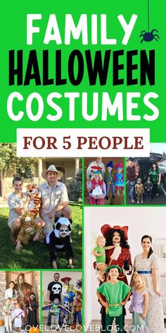 DIY Family of 5 Halloween costumes for 2023. Halloween Costumes For 5 People, Halloween Costumes For 5, Diy Family Halloween Costumes, Halloween Gender Reveal