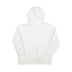 Item is in good used condition. >Size: L >Armpit To Armpit: 22" >Armpit To Cuff: 18" >Collar To Hem: 24" White Hip Hop Sweatshirt With Ribbed Cuffs, White Hip Hop Sweatshirt For Sports, Basic Fleece Sweats For Streetwear, White Relaxed Fit Hoodie In French Terry, White Logo Print Sweats For Streetwear, Cotton Sweatshirt For Streetwear And Sports Season, Urban White Sweats For Streetwear, White Urban Sweats For Streetwear, White Hip Hop Sweatshirt With Adjustable Hood