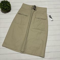 This Skirt Is New With Tags! Cream Khaki Color. High Waisted Style With Long Modest Length. Patch Cargo Pockets. Pencil Skirt Style. Women’s Size 6. 2.5.24 S Tags: Classy, Classic Chic, Sophisticated, Office, Work Career, Business, Professional, Corporate Teacher, Professor, Explorer, Safari Africa High Waist Pencil Skirt, Sophisticated Office, High Waisted Pencil Skirt, Womens Pencil Skirts, High Waist Fashion, Business Professional, Skirt Style, Classic Chic, Skirt Women