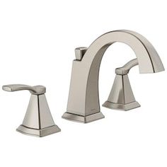 two handle bathroom faucet in satin chrome