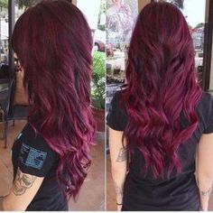 Deep Burgundy Hair, Burgundy Hair Color, Maroon Hair, Magenta Hair