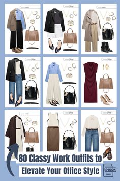 Business Outfit Ideas, Business Wardrobe, Smart Casual Work, Smart Casual Work Outfit, Outfit Looks, Smart Casual Style, Business Casual Outfits For Women, Casual Styles, Fall Capsule Wardrobe