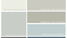 the different shades of gray and white are shown in this color palette, which is also available