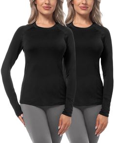 PRICES MAY VARY. Soft and Warm: Thermal underwear for women is made of 90% Polyester and 10% Spandex fabric. Long sleeve thermal shirt uses thermal technical fleece fabric as the bottom layer, providing extra softness and comfort to your skin Moisture Wicking: Women's long sleeve compression shirts are made of breathable quick-drying fiber, which can dry quickly. No matter what activity you are doing, our compression shirts can keep you dry and light all day long Tagless Design: Thermal long sle Compression Shirts, Womens Thermal, Tops Long Sleeve, Thermal Top, Thermal Shirt, Compression Shirt, Thermal Long Sleeve, Sleeve Women, Base Layer