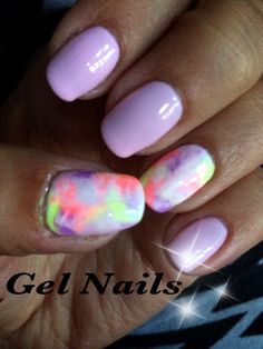 Tie dye bluesky Nails, Gel nails, Nail inspo Tye Dye Nails, Bluesky Nails, Nails Gel Polish, Nails Gel Nails, Tie Dye Nails, Racun Shopee, Purple Tie Dye, Nails Gel