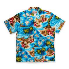 Hawaiian Aloha Shirt ''Island Beach'' Family Print - The Hawaii Store Clearance Sale Sign, Polynesian Cultural Center, Hawaiian Travel, Abalone Earrings, Tie Scarf, Real Flower Jewelry, Family Print, Aloha Shirt, Accessories Bags Purses