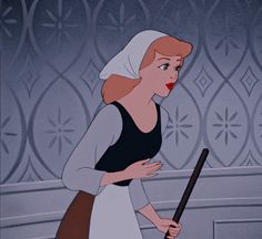 an animated image of a woman holding a wand