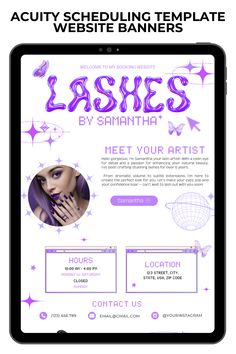 the website page for lashes by shannaha