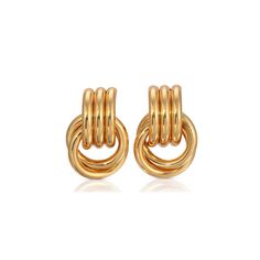 Double Knot Earrings Gold – Heaven Mayhem Knot Gold Earrings, Gold Jewellery Earrings, Heaven Mayhem, Knotted Jewelry, Hollow Earrings, Double Knot, Knot Studs, Knot Earrings, Hollow Design