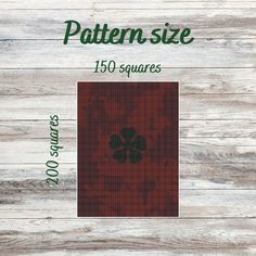 a cross stitch pattern with the words pattern size 150 squares in red and green colors