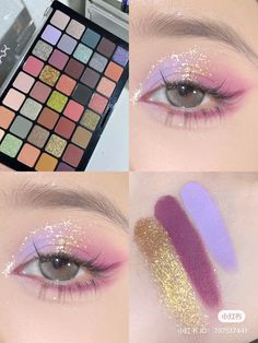 Creative Eye Makeup Design, Makeup Morado, Makeup Purple, Cute Eye Makeup, Korean Eye Makeup, Unicorn Makeup, Eye Makeup Techniques, Swag Makeup, Ethereal Makeup