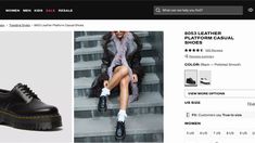 a woman's black platform shoes are on the website for womens fashion retailer