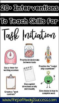 a poster with instructions on how to teach skills for task - by - date students