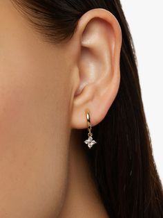 Were extremely proud to have co-developed these gold huggie hoop earrings with Rowena and Felicia from Beauty Within. Gold-dipped and star-studded with cubic zirconia, these earrings come together to make an adorable celestial design. These cute earrings are a perfect addition to your everyday wear, and they pair perfectly with our Amber ring.  Clasp earrings dipped in 14K Gold  Celestial-style Cubic Zirconia stones  Come with a 365-day warranty Hoop Gold Earrings Designs, Cute Gold Hoop Earrings, Simple Gold Earrings For Women, Earrings Gold Indian Weddings, Earrings Gold Indian Simple, Gold Hoop Earrings Designs, Gold Hoop Earrings Indian, Gold Hoop Earrings Aesthetic, Gold Simple Earrings