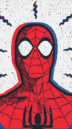 the spider man is depicted in this cross stitch pattern