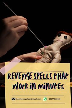 someone is holding a doll with the words reverse spells that work in minutes