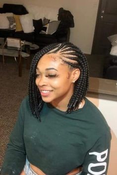 Half Cornrows, African American Braided Hairstyles, Bob Braids Hairstyles, Natural Girl, Short Box Braids Hairstyles, Braiding Styles, Classic Hair, Ghana Braids, Bob Braids