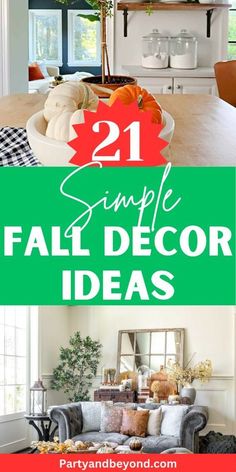 the best fall decor ideas for your living room and dining room are in this post