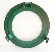 an image of a green porthole on white background