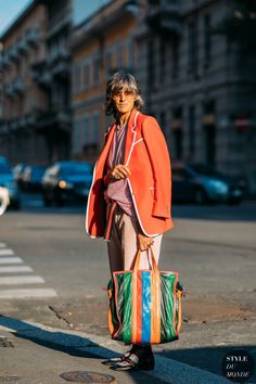 Ana Gimeno Brugada Archives - STYLE DU MONDE | Street Style Street Fashion Photos Bettina Oldenburg, Balenciaga Style, Womens Fashion Casual Summer, Orange Coral, Orange Crush, Classic Style Women, Mens Winter Fashion, Womens Fashion For Work