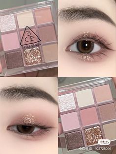 Douyin Makeup Brown Eyeshadow, Eye Makeup Douyin Brown, Pink Eyeshadow Korean, Pink Douyin Eyeshadow, Douyin Eyeshadow Palette, Pop Makeup, Day Makeup Looks, Beauty Makeup Tutorial