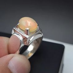 Mens Opal Ring Australian Opal 925 Sterling Silver Ring - Etsy Pakistan Untreated White Gold Jewelry For Formal Occasions, Handmade Silver Opal Ring For Formal Occasions, White Gold Opal Ring Stamped 925 For Formal Occasions, Ring Men Silver, Men Silver Ring, Natural Opal Ring, Ring Opal, Ring Men, Handmade Rings