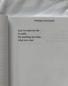 an open book with the words learning to love yourself