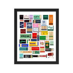 a collage of different books with the words library on them in black framed paper