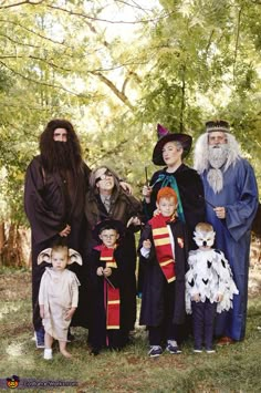 a group of people dressed up in costumes