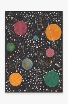 an art print with planets and stars on it