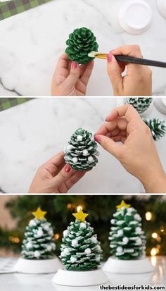 how to make a pine cone christmas tree