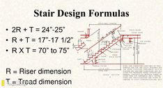 the stair design formula is shown in red