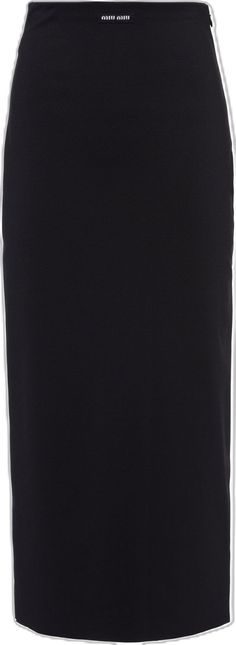 Sleek Black Midi Length Pencil Skirt, Sleek Black Midi Pencil Skirt, Elegant Miu Miu Mini Skirt, Black Sleek Midi Pencil Skirt, Black Sleek Midi-length Pencil Skirt, Chic Black Elastane Pencil Skirt, Modern Black Pencil Skirt, Chic Miu Miu Mini Skirt, Modern Black Pencil Skirt Bottoms