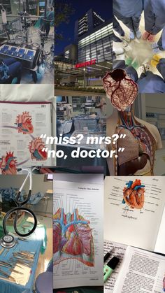 the collage shows various medical images and text that reads do you miss? mrs? no, doctor