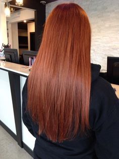 Love the color! Long Red Hair, Auburn Hair, Copper Hair, Red Hair Color, Long Straight Hair, Hair Inspiration Color